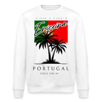 Ericeira Portugal Palmen Flagge Reise Souvenir - Stanley/Stella Unisex Bio-Sweatshirt ROLLER - Weiß - Vorne - Nik (191cm)