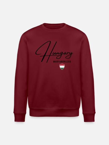 Hungarian flag, Hungarian pride - Stanley/Stella ROLLER Unisex Organic Sweatshirt - white