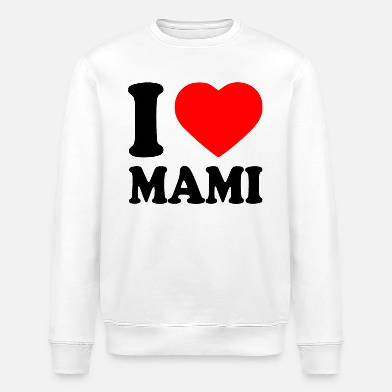 I love mami - Stanley/Stella Unisex Bio-Sweatshirt ROLLER - Weiß