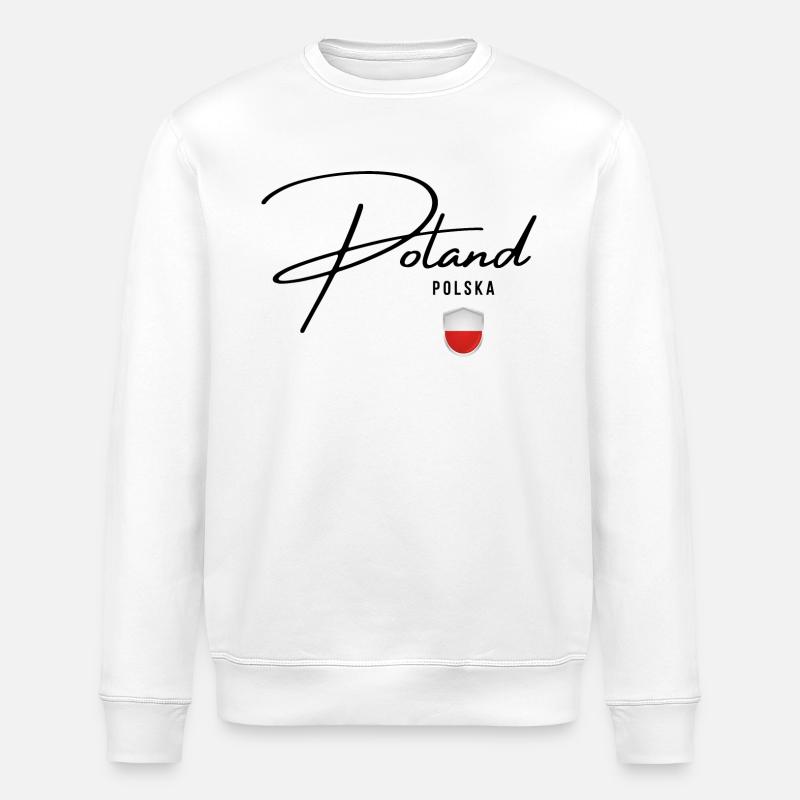 Flagge Polens, Polnischer Stolz - Stanley/Stella Unisex Bio-Sweatshirt ROLLER - Weiß