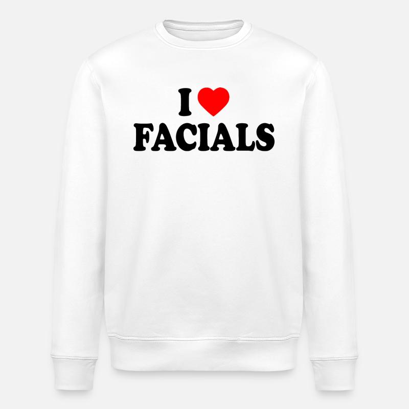 I love facials - Stanley/Stella Unisex Bio-Sweatshirt ROLLER - Weiß
