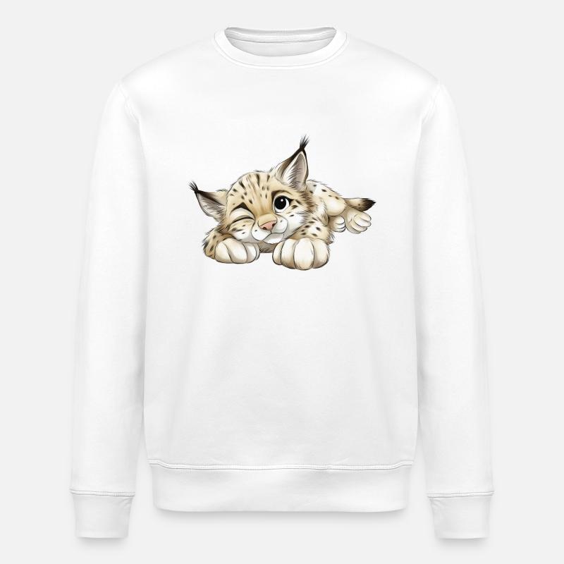 Niedlicher Luchs - Stanley/Stella Unisex Bio-Sweatshirt ROLLER - Weiß