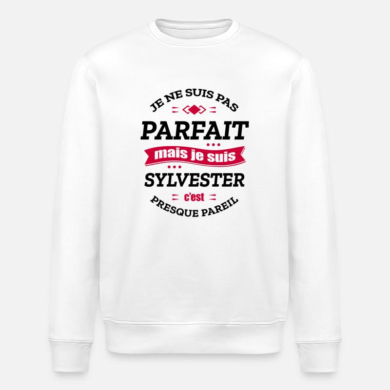 SYLVESTER PARFAIT - PRENOM SYLVESTER - Sweat bio ROLLER Stanley/Stella Unisexe - blanc
