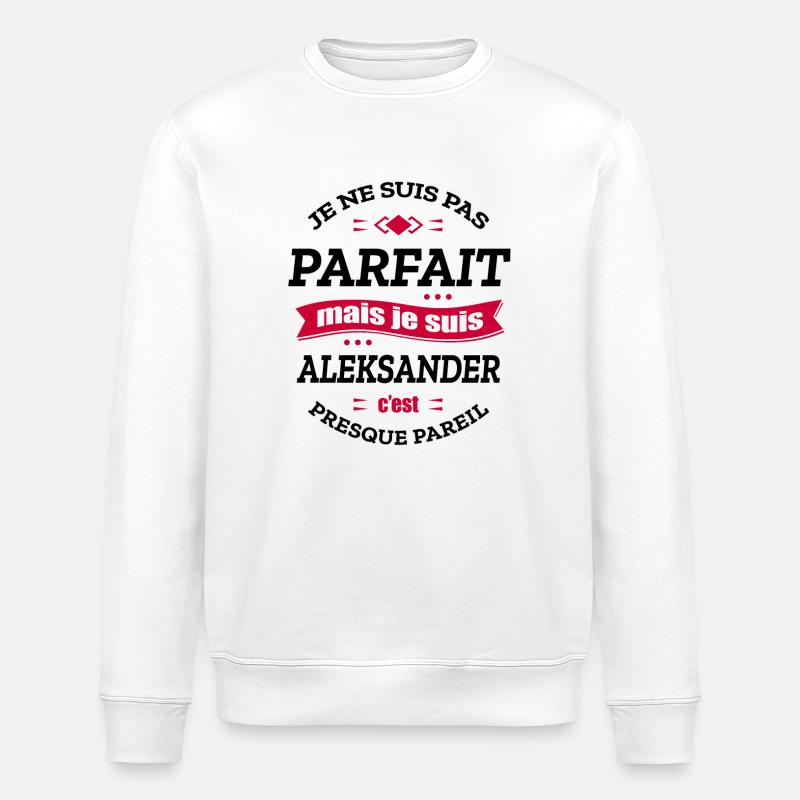 ALEKSANDER PARFAIT - PRENOM ALEKSANDER - Sweat bio ROLLER Stanley/Stella Unisexe - blanc