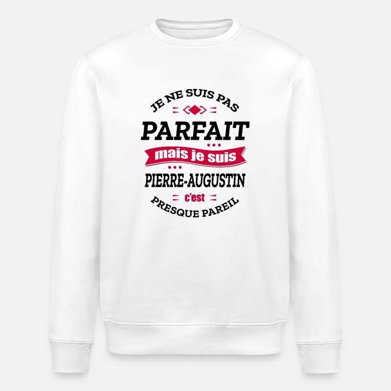PIERRE-AUGUSTIN PARFAIT - PRENOM PIERRE-AUGUSTIN - Sweat bio ROLLER Stanley/Stella Unisexe - blanc