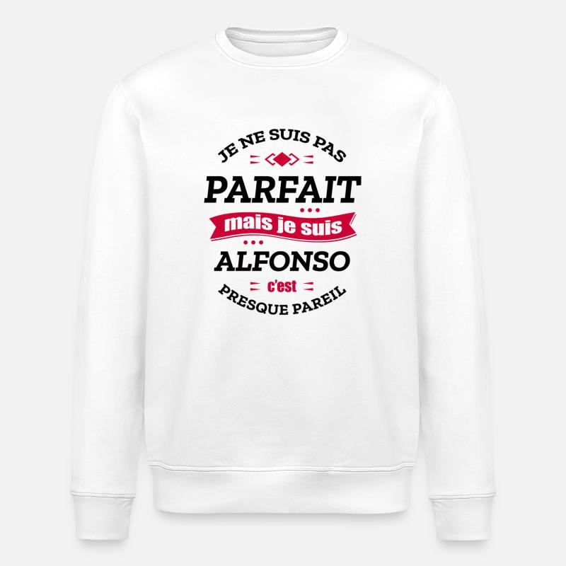ALFONSO PARFAIT - PRENOM ALFONSO - Sweat bio ROLLER Stanley/Stella Unisexe - blanc