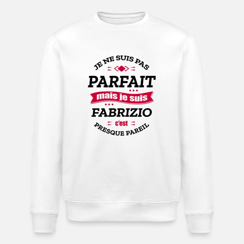 FABRIZIO PARFAIT - PRENOM FABRIZIO - Sweat bio ROLLER Stanley/Stella Unisexe - blanc