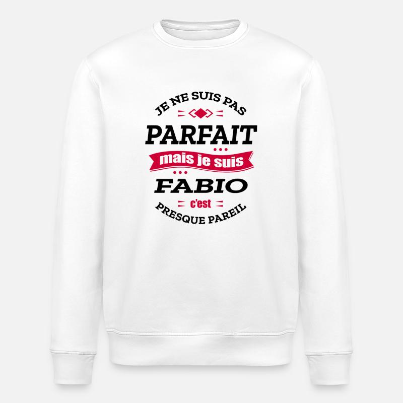 FABIO PARFAIT - PRENOM FABIO - Sweat bio ROLLER Stanley/Stella Unisexe - blanc