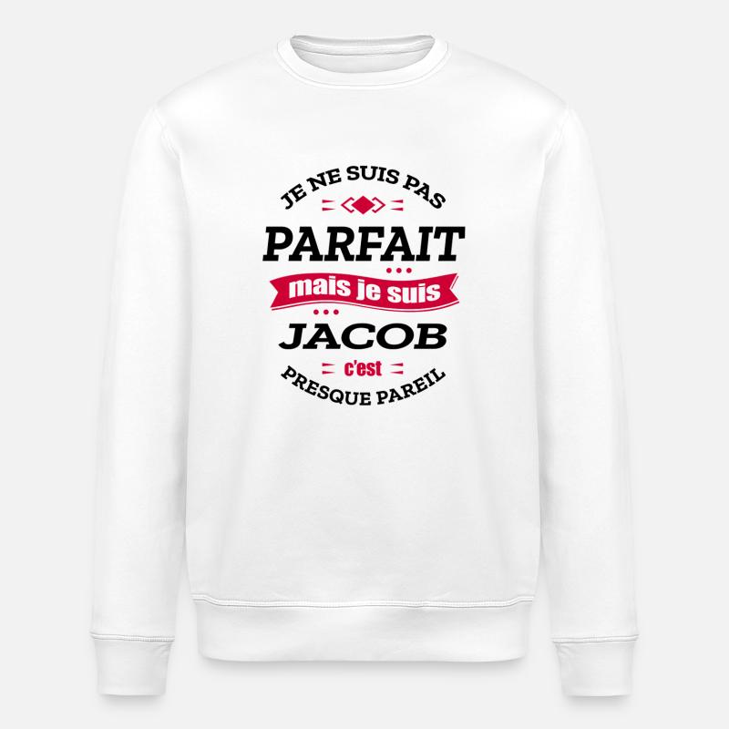 JACOB PARFAIT - PRENOM JACOB - Sweat bio ROLLER Stanley/Stella Unisexe - blanc