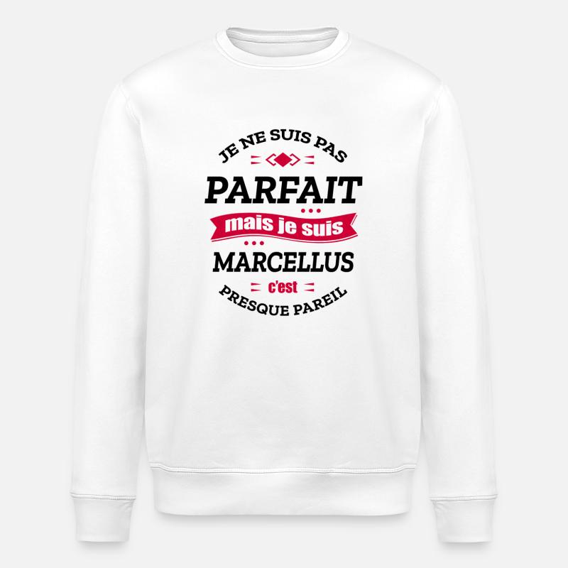 MARCELLUS PARFAIT - PRENOM MARCELLUS - Sweat bio ROLLER Stanley/Stella Unisexe - blanc