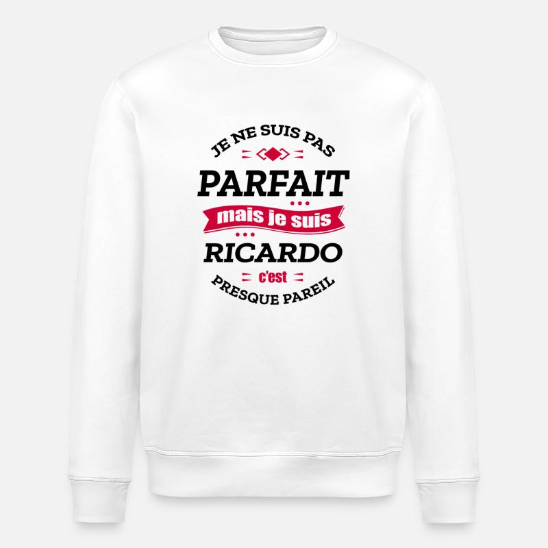 RICARDO PARFAIT - PRENOM RICARDO - Sweat bio ROLLER Stanley/Stella Unisexe - blanc