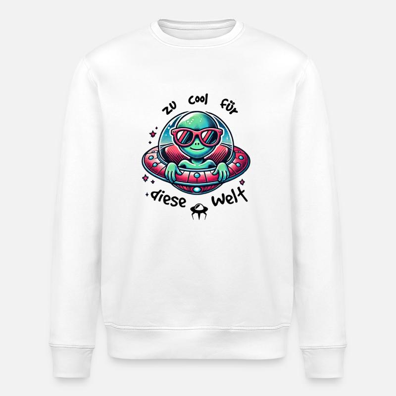 Trop cool pour ce monde - Sweat bio ROLLER Stanley/Stella Unisexe - blanc