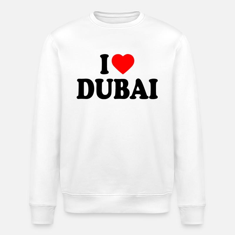 I love Dubai - Stanley/Stella Unisex Bio-Sweatshirt ROLLER - Weiß