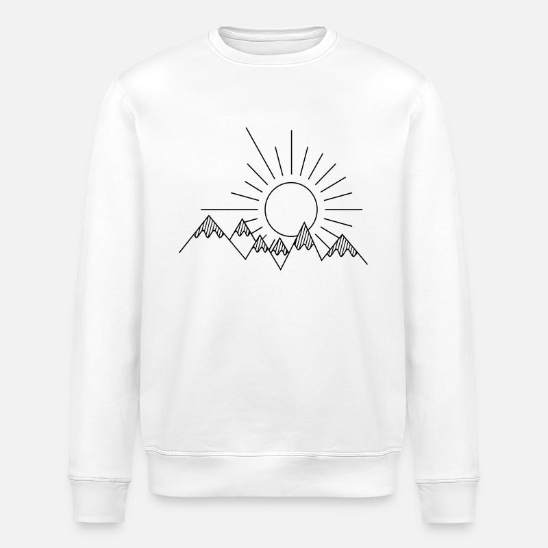 Mountains - Stanley/Stella ROLLER Unisex Organic Sweatshirt - white