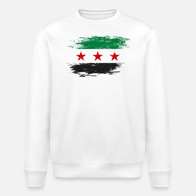 Drapeau syrien utilisé - Sweat bio ROLLER Stanley/Stella Unisexe - blanc