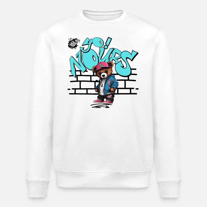 Yo! Nours - Sweat bio ROLLER Stanley/Stella Unisexe - blanc