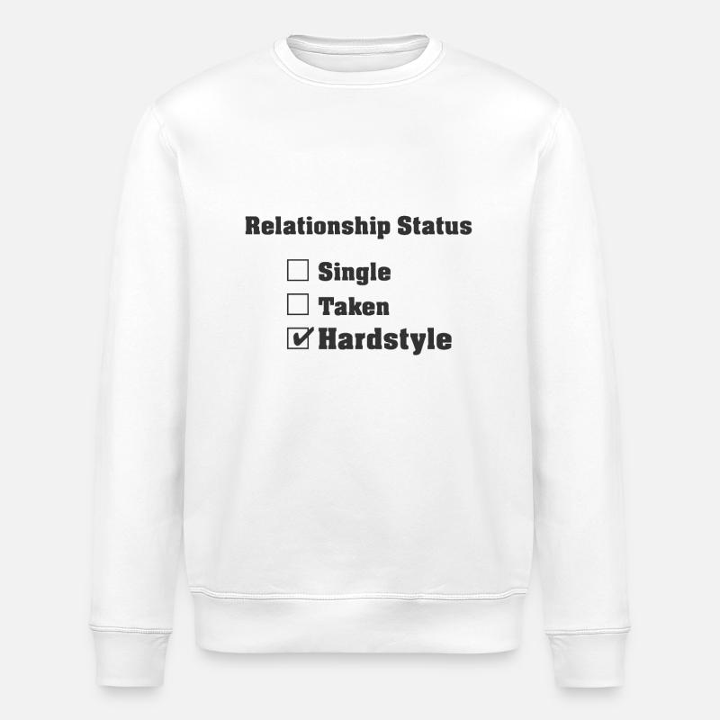 Relationship status Hardstyle | Hardstyle merchandise - Stanley/Stella ROLLER Unisex Organic Sweatshirt - white