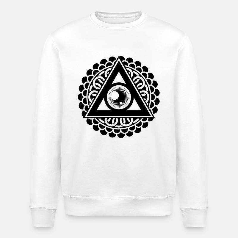 Illuminati Eye - Stanley/Stella Unisex Bio-Sweatshirt ROLLER - Weiß