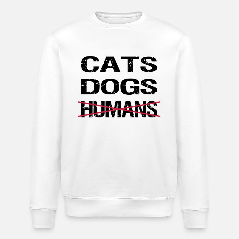 CHATS CHIENS - Sweat bio ROLLER Stanley/Stella Unisexe - blanc