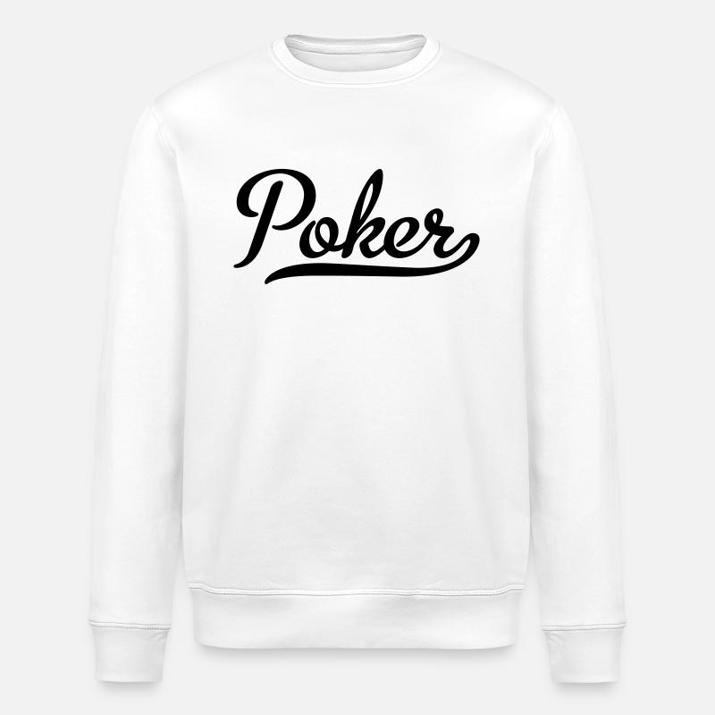 Poker - Sweat bio ROLLER Stanley/Stella Unisexe - blanc