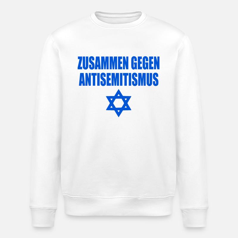 zusammen gegen antisemitismus - Stanley/Stella Unisex Bio-Sweatshirt ROLLER - Weiß
