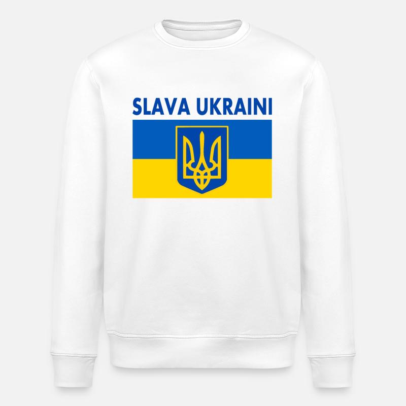 Slava ukraini - Stanley/Stella Unisex Bio-Sweatshirt ROLLER - Weiß