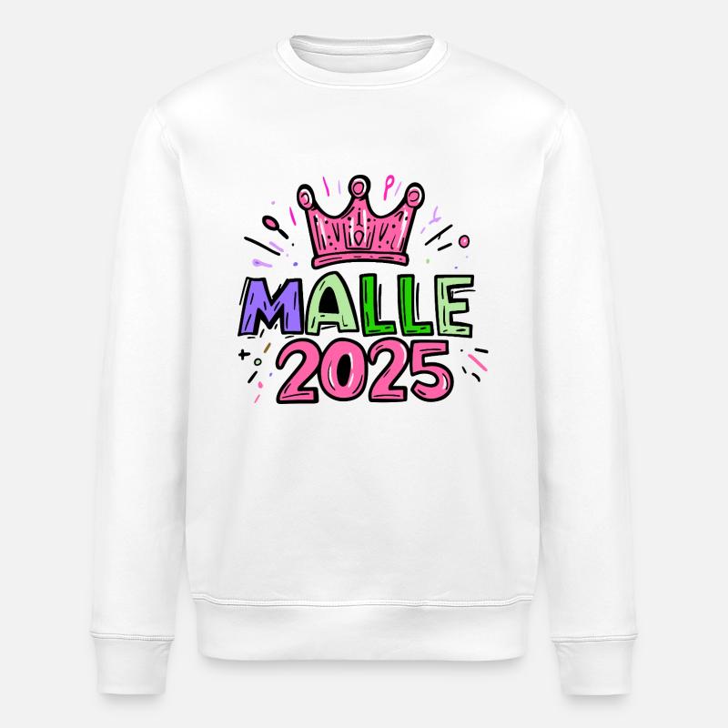 Malle 2025 Majorque - Sweat bio ROLLER Stanley/Stella Unisexe - blanc