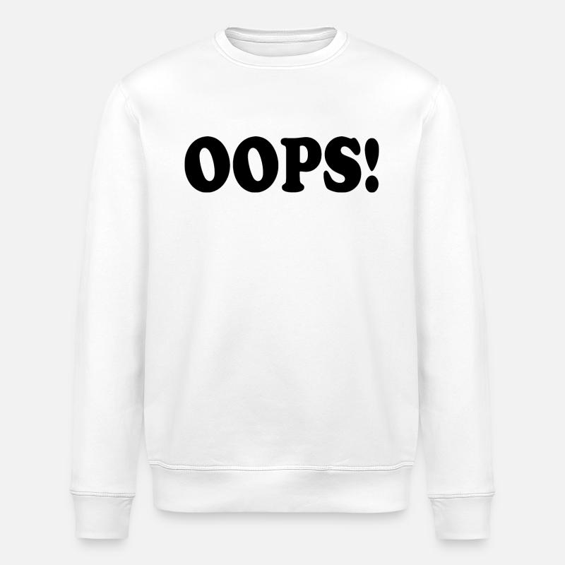 Oops - Stanley/Stella ROLLER Unisex Organic Sweatshirt - white