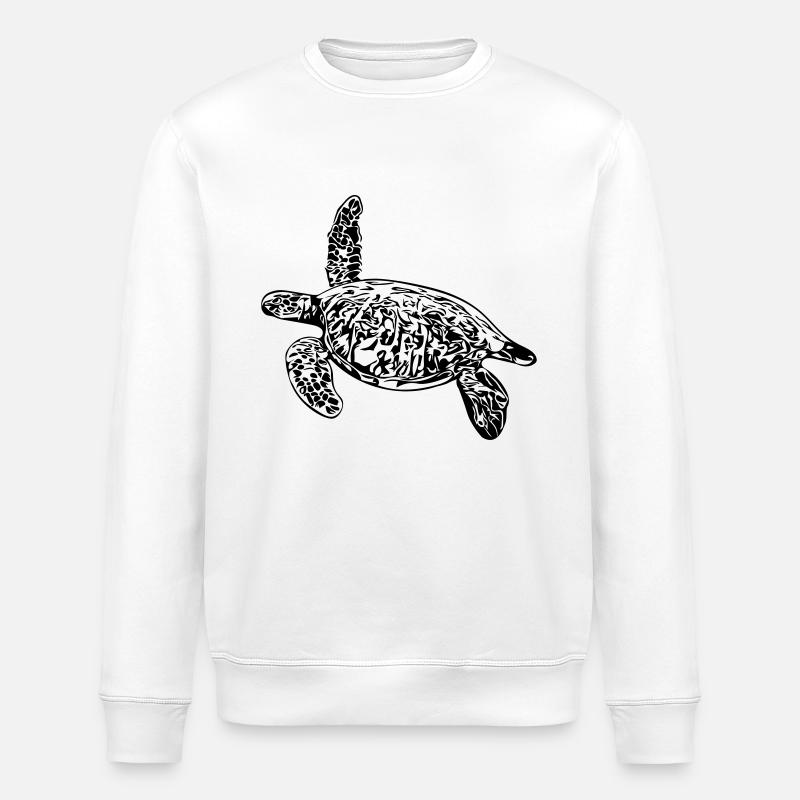 Schildkröte - Vector Design - Stanley/Stella Unisex Bio-Sweatshirt ROLLER - Weiß