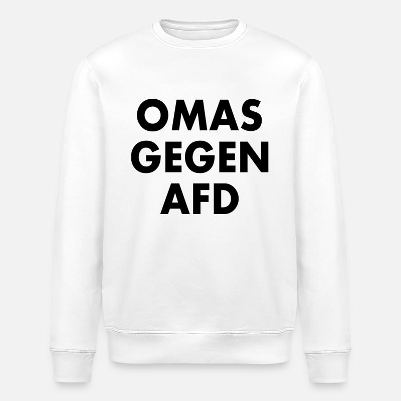 Omas gegen afd - Stanley/Stella Unisex Bio-Sweatshirt ROLLER - Weiß