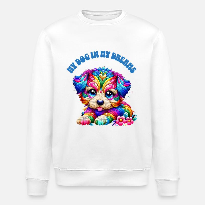 Mein Traumhund - Stanley/Stella Unisex Bio-Sweatshirt ROLLER - Weiß