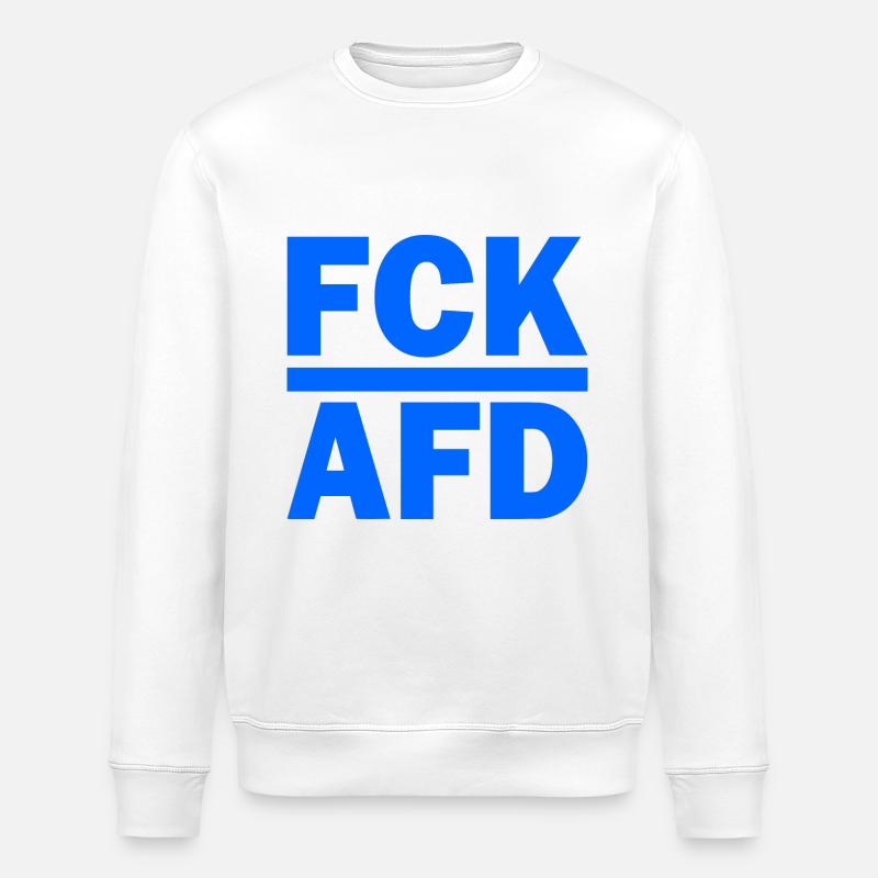 Fck afd - Stanley/Stella Unisex Bio-Sweatshirt ROLLER - Weiß