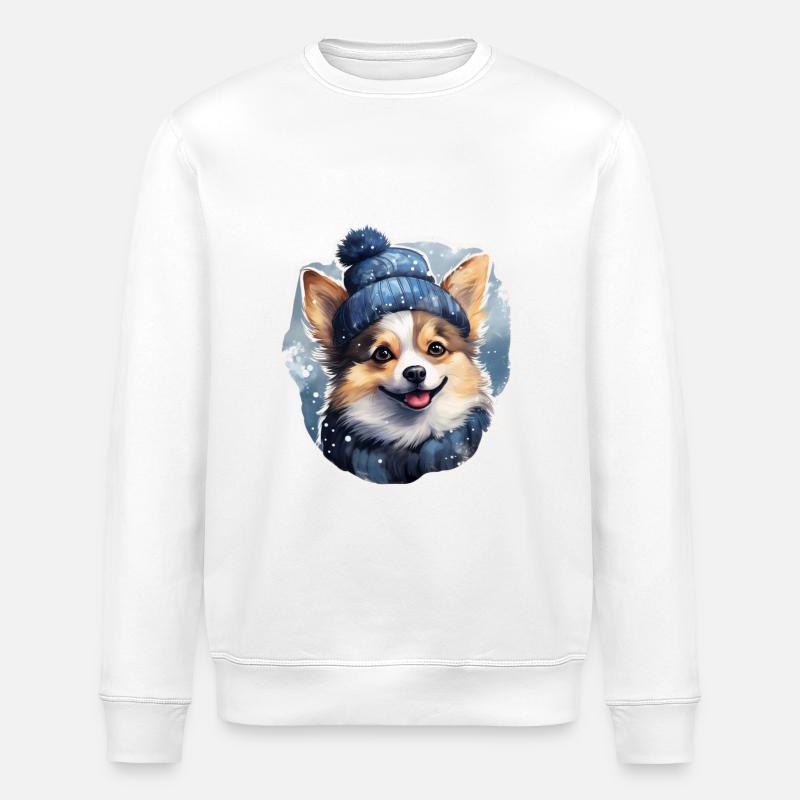 Winter fun with Papillon - Stanley/Stella ROLLER Unisex Organic Sweatshirt - white