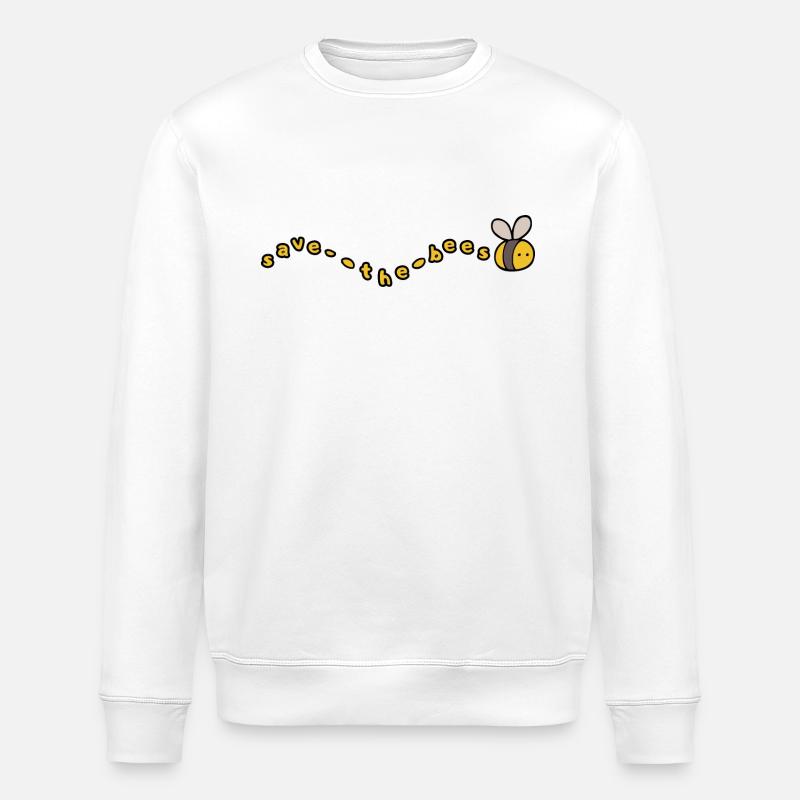 Save the Bees - Stanley/Stella Unisex Bio-Sweatshirt ROLLER - Weiß