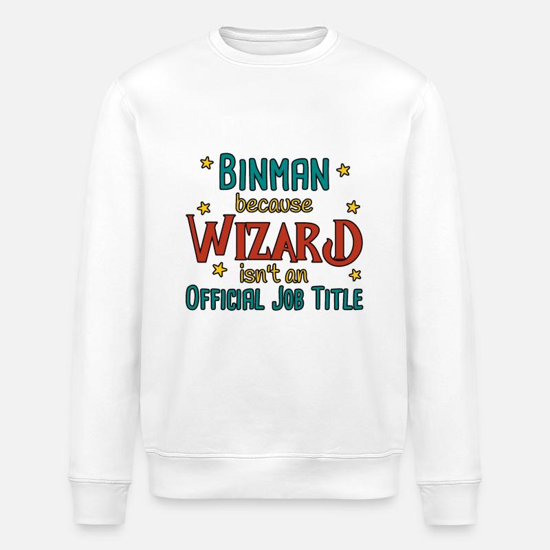 Binman Wizard - Stanley/Stella Unisex Bio-Sweatshirt ROLLER - Weiß