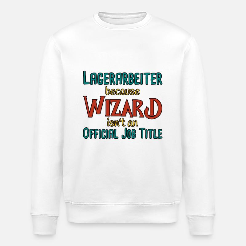 Warehouse Worker Wizard - Stanley/Stella ROLLER Unisex Organic Sweatshirt - white