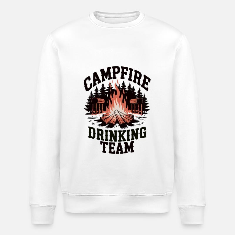 Campfire Drinking Team - Stanley/Stella Unisex Bio-Sweatshirt ROLLER - Weiß