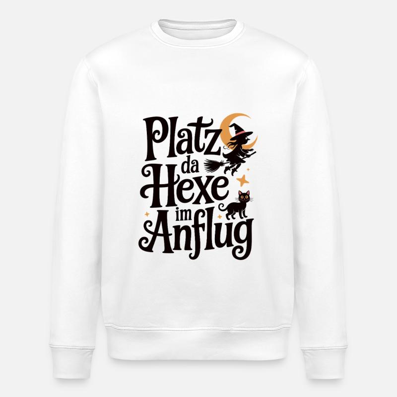 Platz da – Hexe im Anflug - Stanley/Stella Unisex Bio-Sweatshirt ROLLER - Weiß