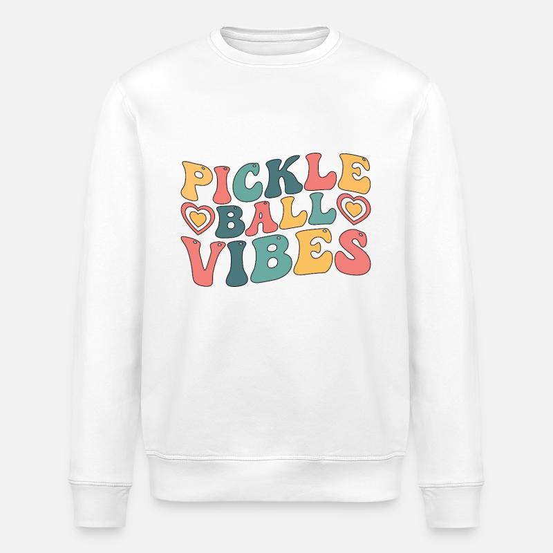 PICKLEBALL VIBES - Stanley/Stella Unisex Bio-Sweatshirt ROLLER - Weiß