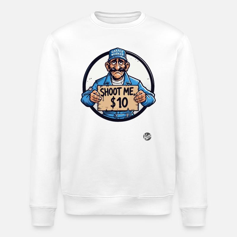 Parodie: Al-Bundy Dad-Life - Stanley/Stella Unisex Bio-Sweatshirt ROLLER - Weiß