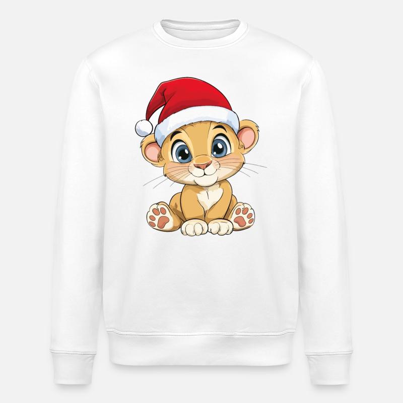 Lion Noël Mignon Noël Noël - Sweat bio ROLLER Stanley/Stella Unisexe - blanc