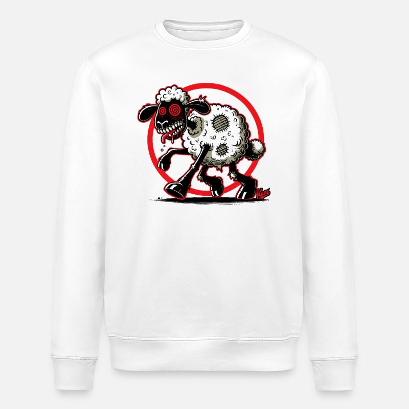 Tondez les moutons zombies ! - Sweat bio ROLLER Stanley/Stella Unisexe - blanc
