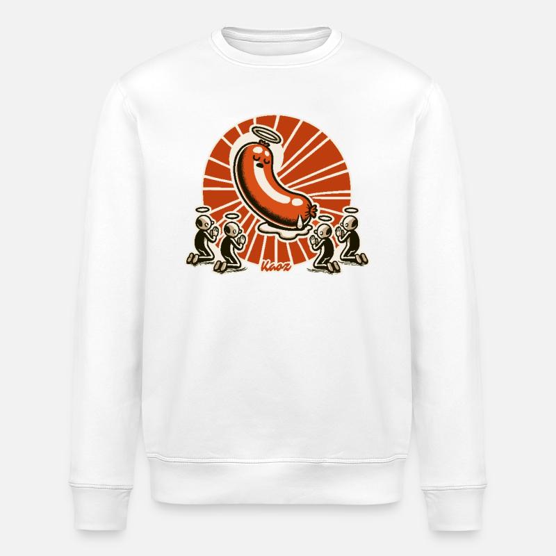 Kult der Heiligen Bratwurst - Stanley/Stella Unisex Bio-Sweatshirt ROLLER - Weiß