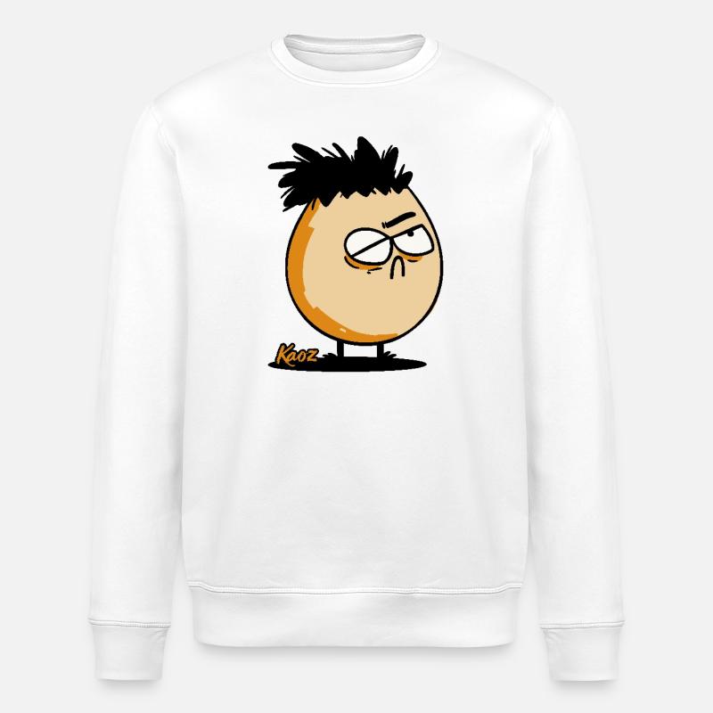 Verdächtiges Punk-Ei - Stanley/Stella Unisex Bio-Sweatshirt ROLLER - Weiß
