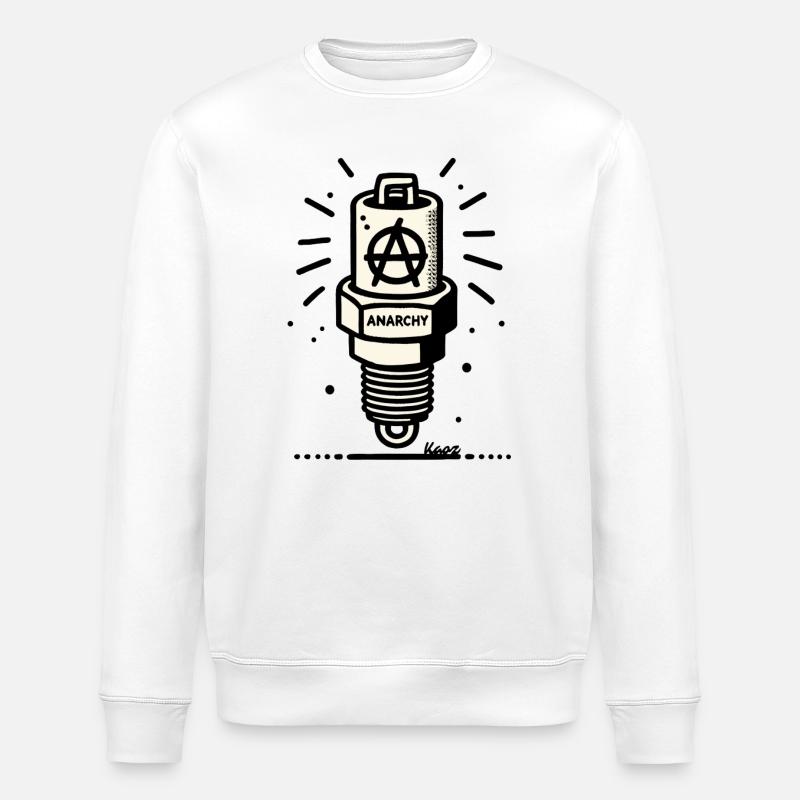 Bougie d’allumage Anarchy - Sweat bio ROLLER Stanley/Stella Unisexe - blanc