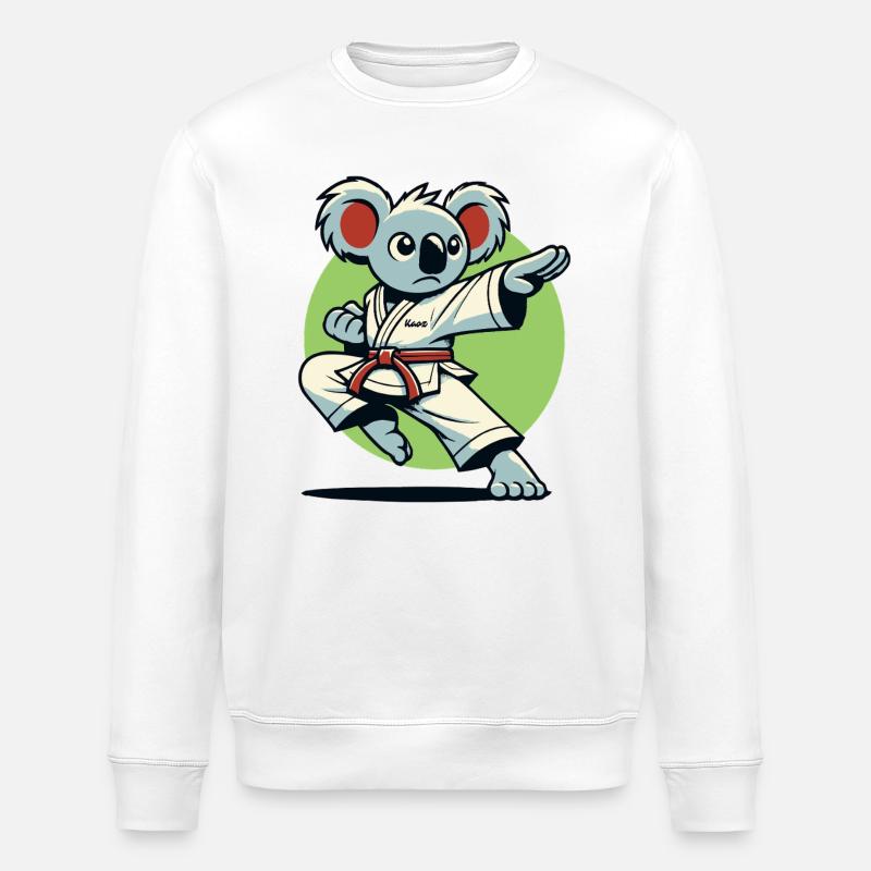 Karate-Koala – Kung-Fu-Kämpfer - Stanley/Stella Unisex Bio-Sweatshirt ROLLER - Weiß