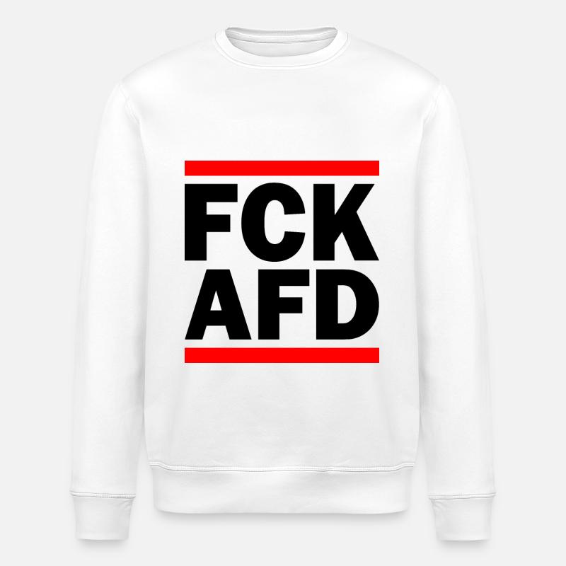 Fck afd - Stanley/Stella Unisex Bio-Sweatshirt ROLLER - Weiß