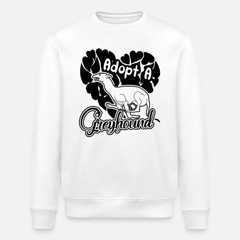 Adopt a Greyhound - Stanley/Stella ROLLER Unisex Organic Sweatshirt - white