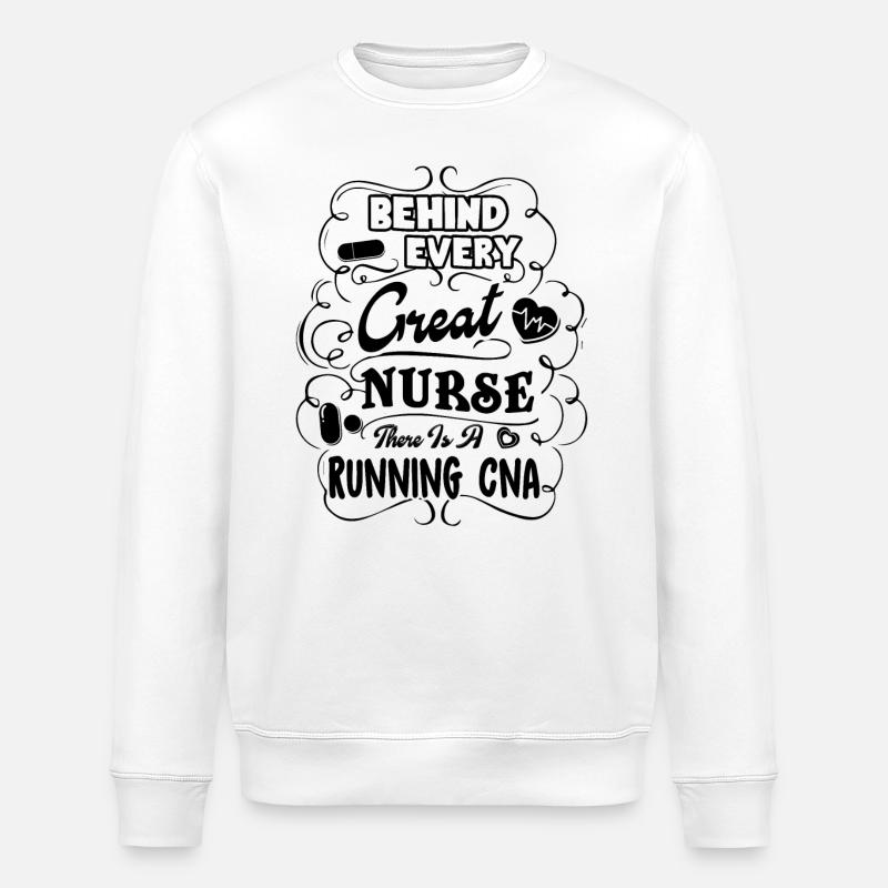 There Is A Running CNA - Stanley/Stella ROLLER Unisex Organic Sweatshirt - white