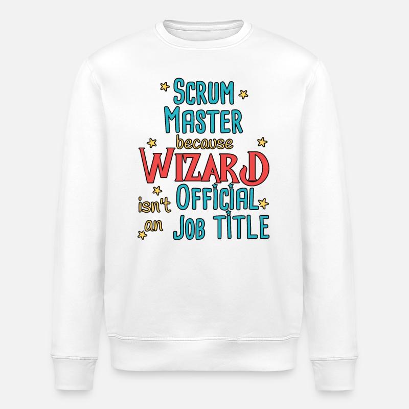 Scrum Master Wizard - Stanley/Stella Unisex Bio-Sweatshirt ROLLER - Weiß